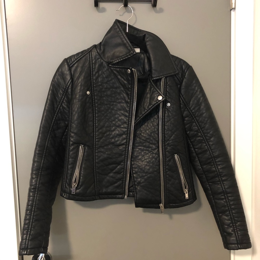 Black Vegan leather jacket